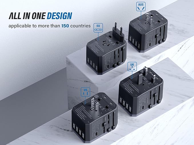 EPICKA Universal Travel Adapter, European Travel Plug Adapter - Image 4