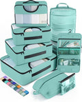 Veken 8 Set Packing Cubes for Travel Essentials, Suitcase Organizer Bags in 4 by Veken