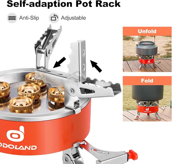 Odoland 9000W Portable Camping Stove Lightweight Camp Stove Collapsible - Image 4