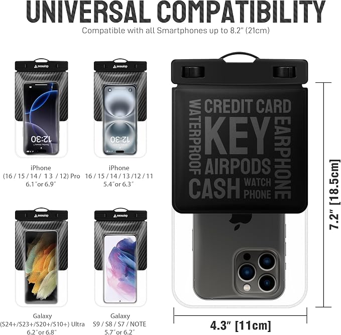 Universal Waterproof Phone Pouch IPX8 Dry Bag - Image 2
