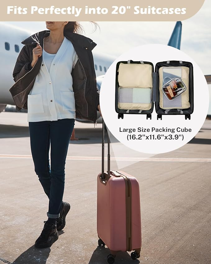 Gonex 8 Set Expandable Mesh Packing Cubes - Image 2