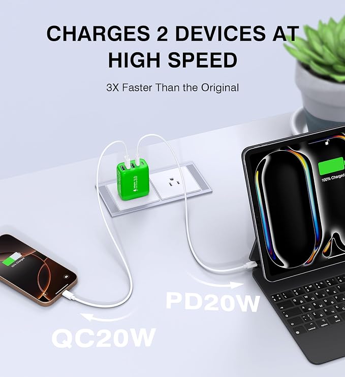 50W USB C Wall Charger Block, 5-Port C Charger Fast Charging Block PD Power - Image 7