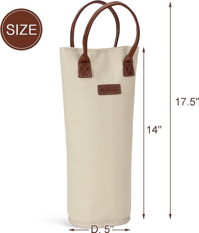 ZORMY Single Bottle Insulated Wine Tote, 1 Bottle Wine Carrier Bag Padded Wine - Image 4