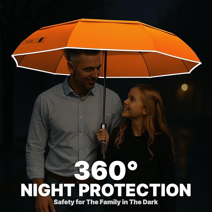Royal Walk Windproof Folding Travel Umbrella Compact and Strong Luxurious Real - Image 5
