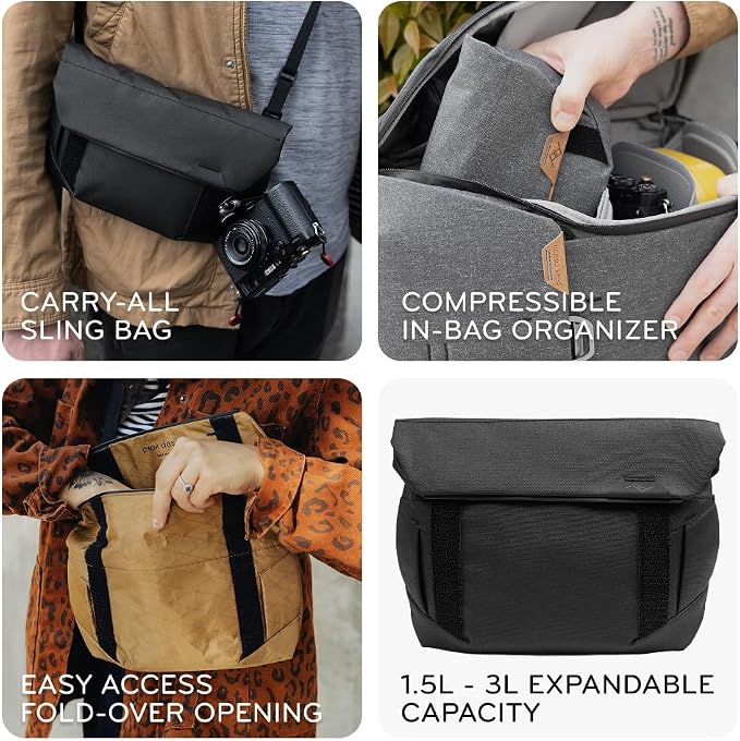 Peak Design Field Pouch V2, 2-in-1 Organizer and Sling Bag, Adjustable Shoulder - Image 2