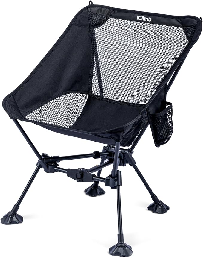 iClimb Ultralight Compact Camping Folding Beach Chair by iClimb