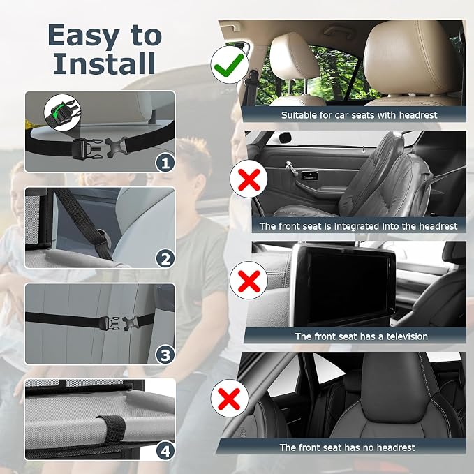 Car Backseat Organizer with table Tray, 9 Storage Pockets Backseat Car - Image 8