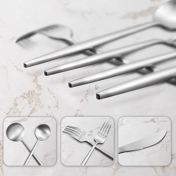 40-Piece Stainless Steel Flatware Set - Image 4