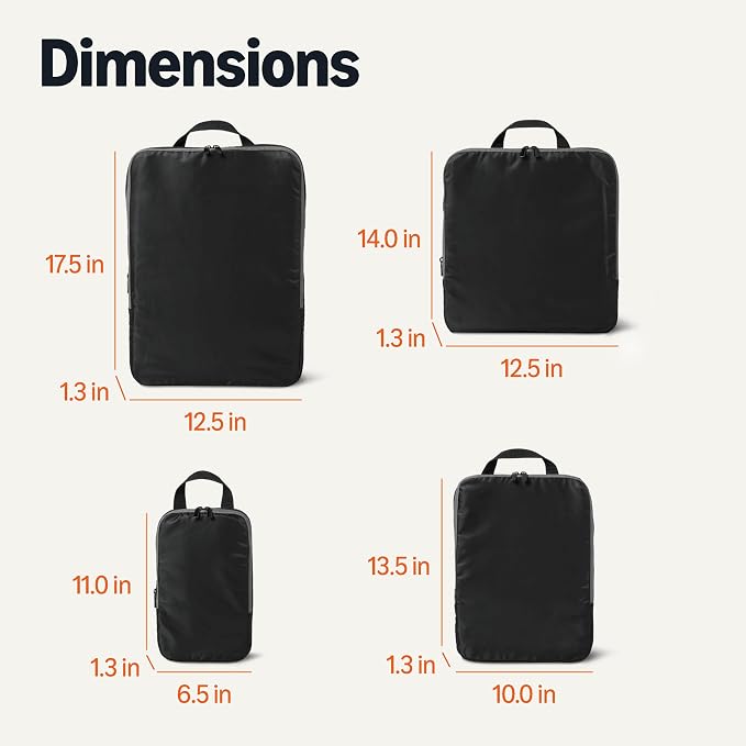Amazon Essentials Ultralight Compression Packing Cubes Packing Organizer black - Image 5