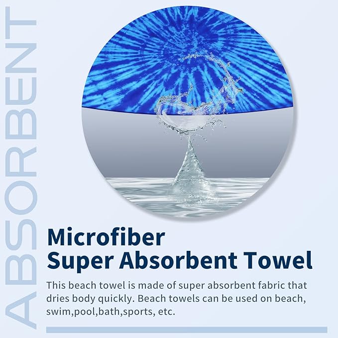 2 Pack Lightweight Thin Beach Towel Oversized 71"x32" Big Extra Large - Image 6