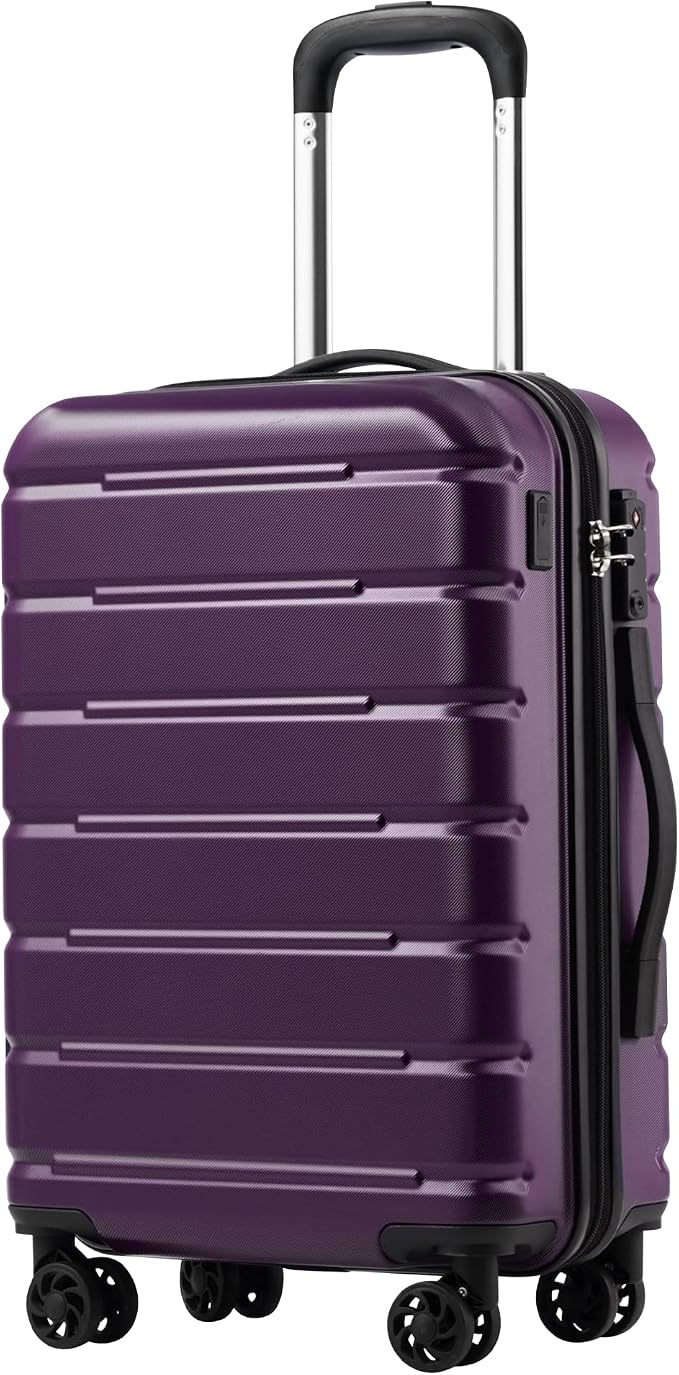 Coolife Luggage Suitcase Carry-on Spinner TSA Lock USB Port Expandable by COOLIFE