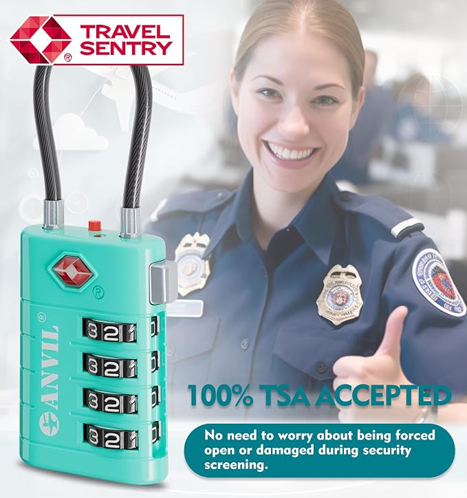 ANVIL 4 Digit Luggage Locks, TSA Locks - Image 8