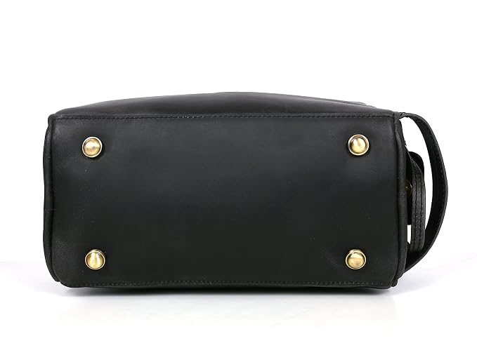 10" Premium Leather Toiletry Travel Pouch - Image 5