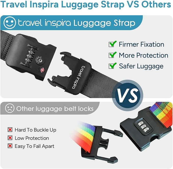 Travel Inspira TSA Lock Luggage Straps - Image 9