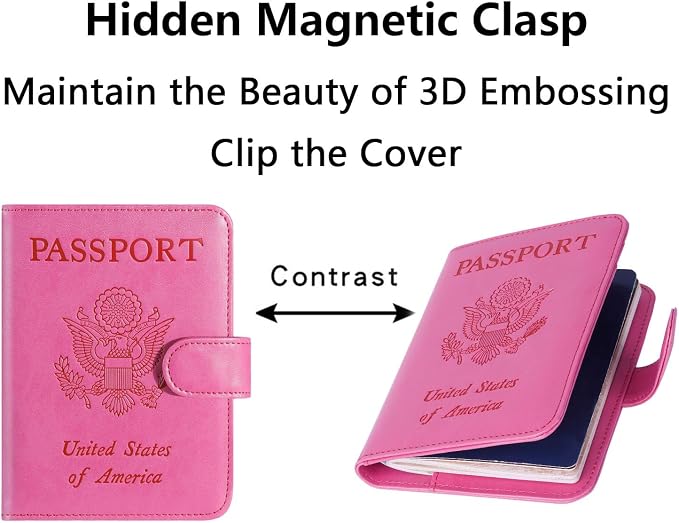 Airtag Passport Holder Cover Wallet RFID Blocking Leather Case Travel - Image 8