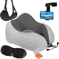 Airplane Neck Pillow Includes Travel Pillow + Airplane Phone Holder Mount + Eye by Homeify
