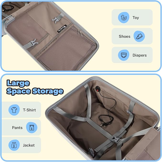 FAHKNS Ride on Carry On Suitcase - Image 7