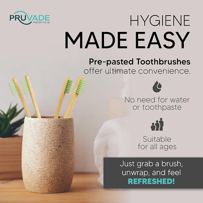 144 Pack Disposable Bamboo Toothbrushes - Image 6