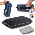 Travel & Camping Comfortable Memory Foam Pillow – Easy to Carry Portable Bag – by Alkamto
