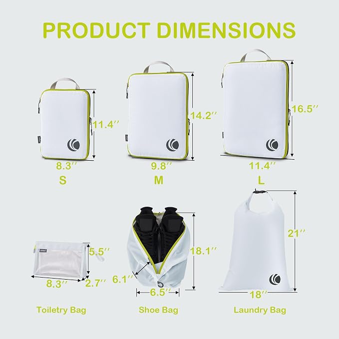 Cipway Compression Packing Cubes, Lightweight Travel Luggage Organizers - Image 4