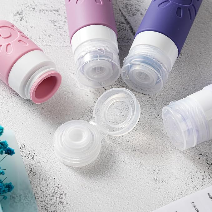 18 Pack travel Bottles for Toiletries, TSA Approved Silicone Travel Containers - Image 3