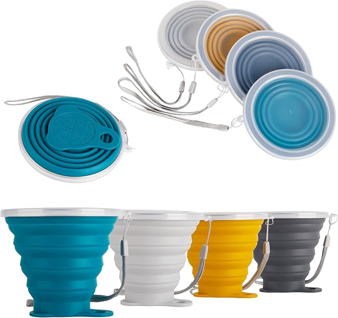 IYYI Silicone Collapsible Travel Cup, 9.22oz Folding Camping Cup by IYYI