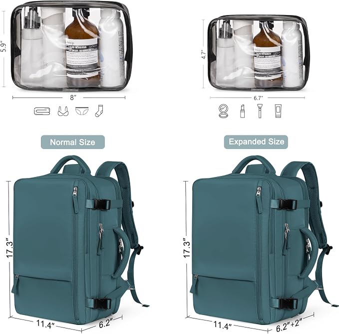 Hanples Large Travel Backpack for Women as Person Item Flight Approved - Image 3