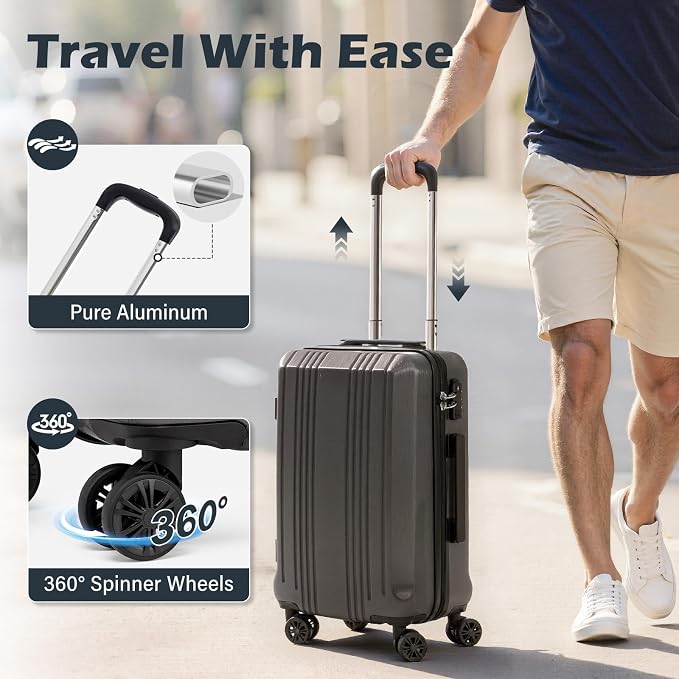 Coolife Luggage Suitcase PC+ABS - Image 4