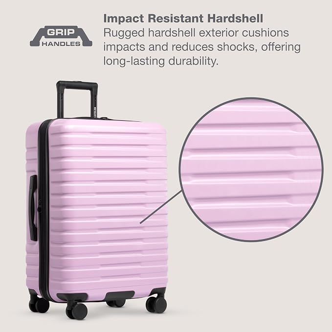 U.S. Traveler Boren Polycarbonate Hardside Rugged Travel Suitcase Luggage - Image 3