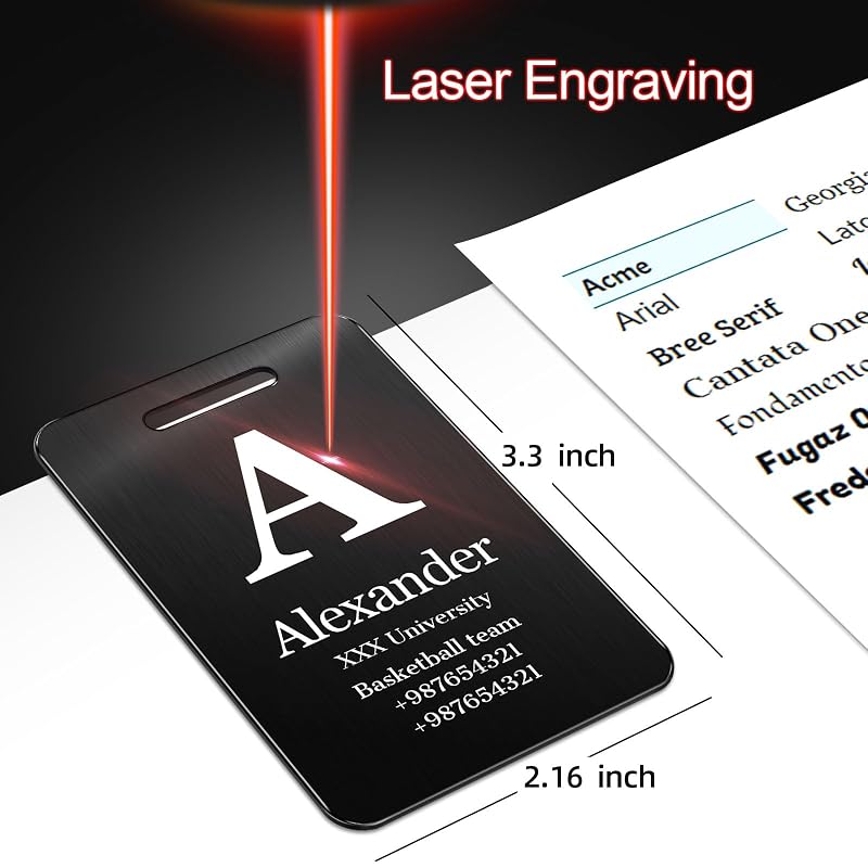 Customized Stainless Steel Luggage Tags: Personalize Your Suitcases, and Bags - Image 7