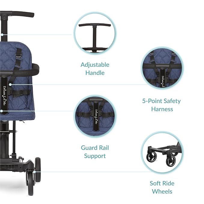 Dream On Me Lightweight and Compact Coast Rider Stroller - Image 4
