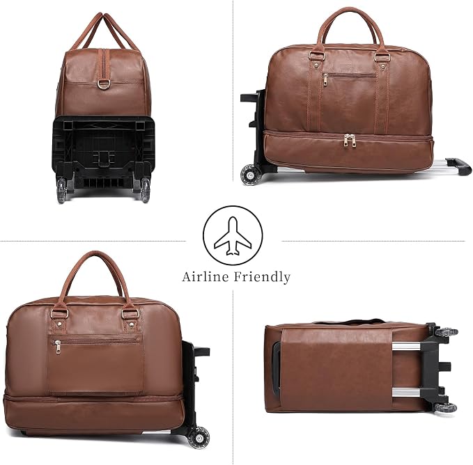 seyfocnia Rolling Duffle with Wheels, Duffle Bag - Image 5