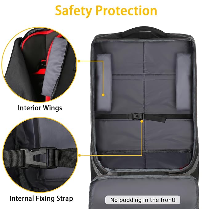 YOREPEK Padded Car Seat Travel Bag Backpack - Image 4