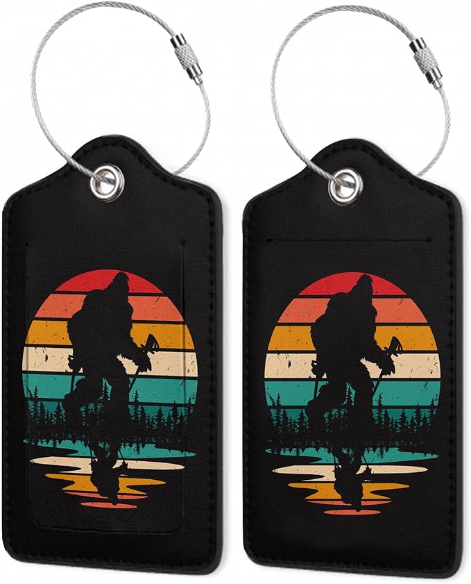 2Pcs Luggage Tag for Suitcase Sasquatch Cute Suitcase Tag by Gearsly