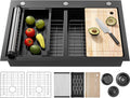 Drop In Kitchen Sink Stainless Steel 32x22 by VALONDINO
