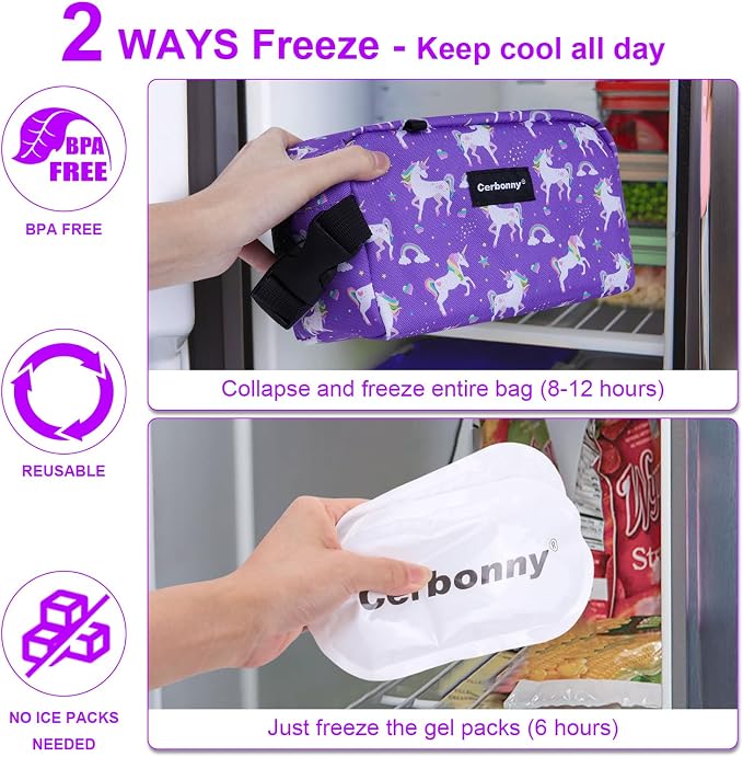Cerbonny Small Cooler Bag Freezable Lunch Bag - Image 3