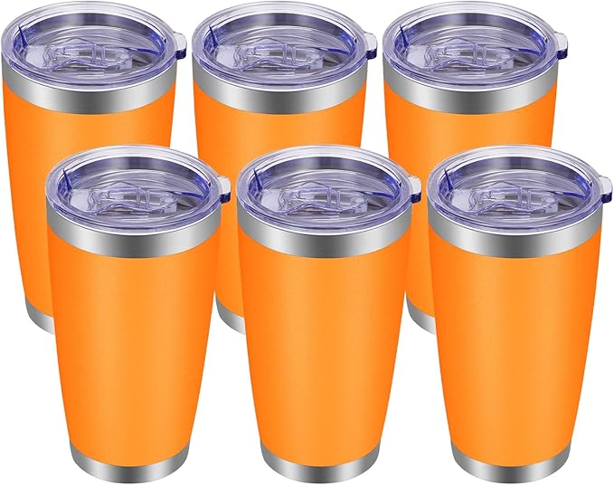VEGOND 20oz Tumbler with Lid and Straw Stainless Steel Tumbler Cup Bulk Vacuum by VEGOND