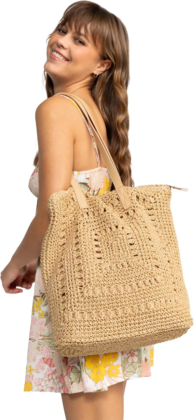 Roxy Women's Beach Tote Bag | Travel | Vacation | Straw | Lightweight | - Image 2