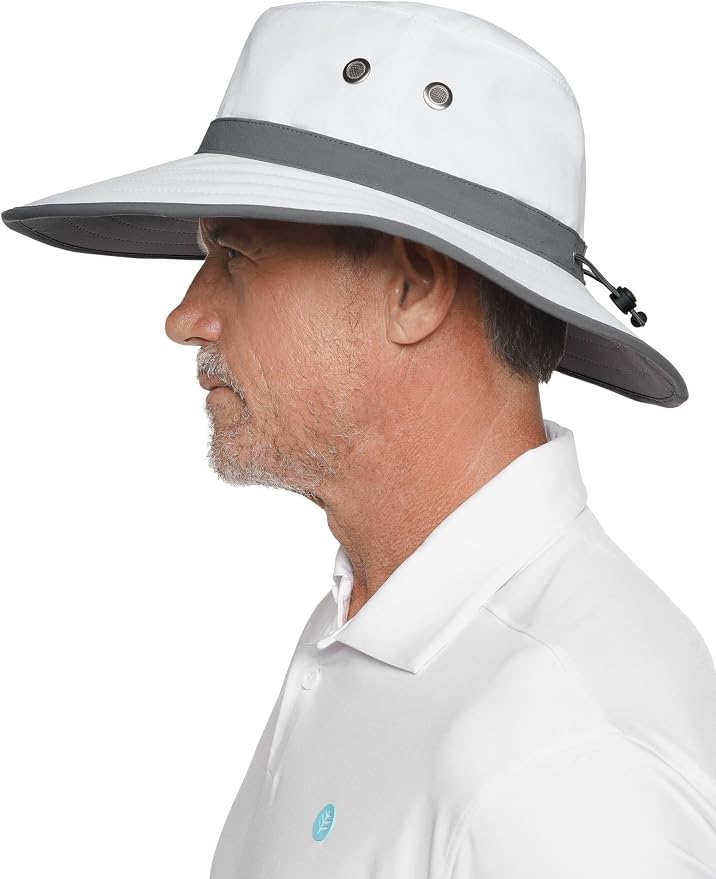 Coolibar UPF 50+ Men's Women's Matchplay Golf Hat - Image 7