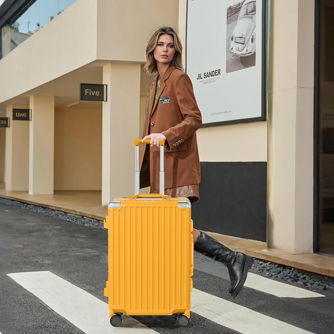 AnyZip Luggage PC+ABS Aluminum Frame Zipperless Checked Luggage Hard Shell - Image 8