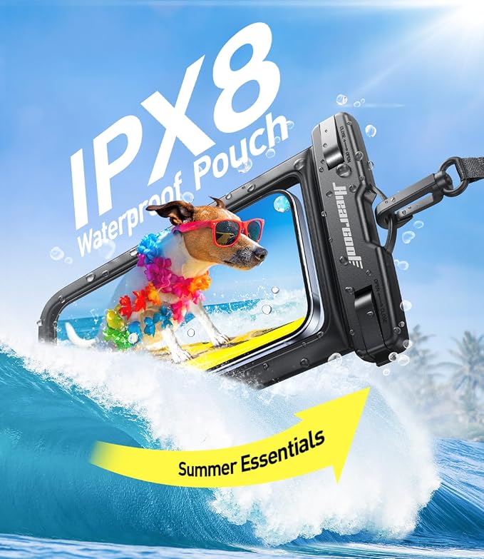 Hiearcool Waterproof Phone Pouch, Universal Case Compatible - Image 2