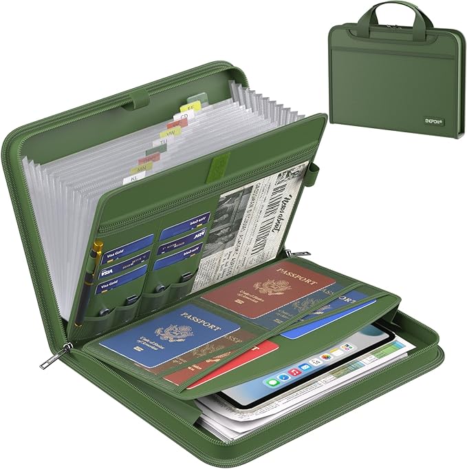 ENGPOW Accordion File Organizer, Fireproof Expanding File Folder by ENGPOW