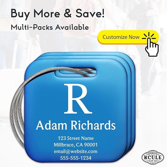 Customized Stainless Steel Luggage Tags: Personalize Your Suitcases, and Bags - Image 2