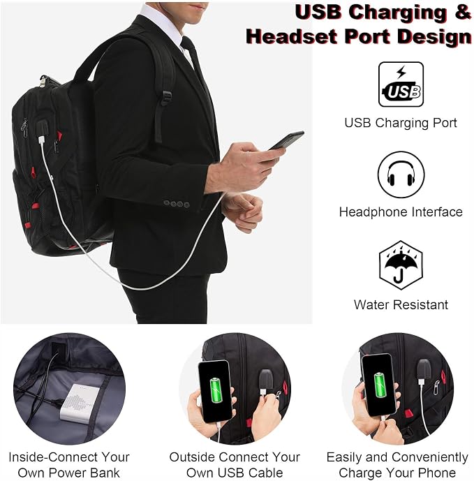 LOVEVOOK Travel Laptop Backpack Waterproof Anti Theft - Image 4