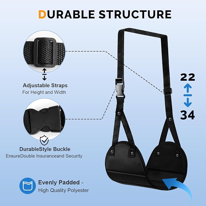 Airplane Foot Hammock, Adjustable Portable Foot Hammock - Image 3