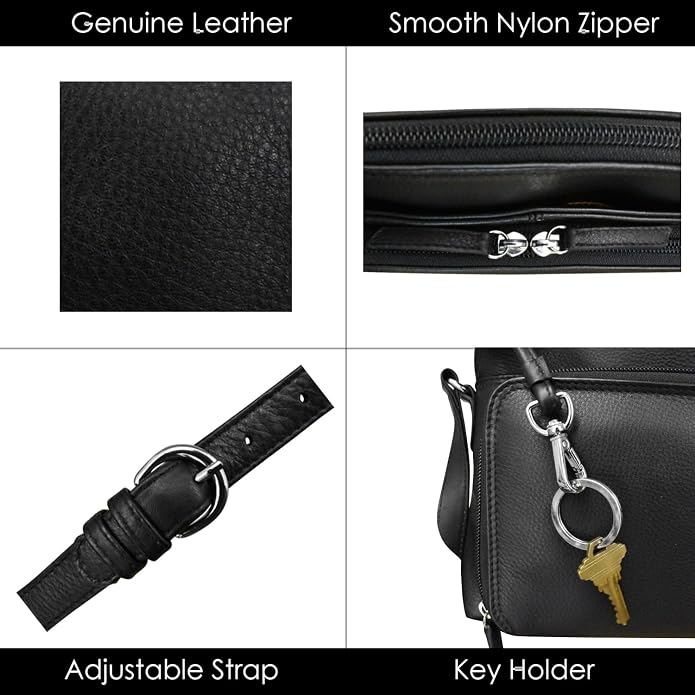 ili New York Genuine Leather Crossbody Bags - Image 8