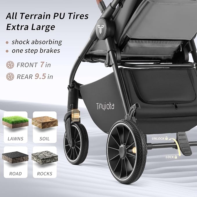 Tinyiota Baby Stroller, Infant Stroller - Image 4