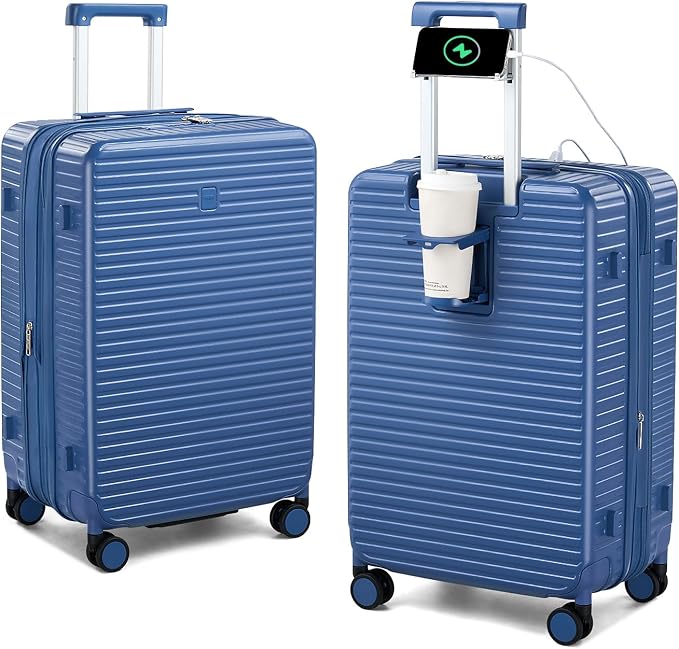 Hard Shell Suitcases Travel Expandable Luggage, 24 Inch Check in Luggage by HanTrip