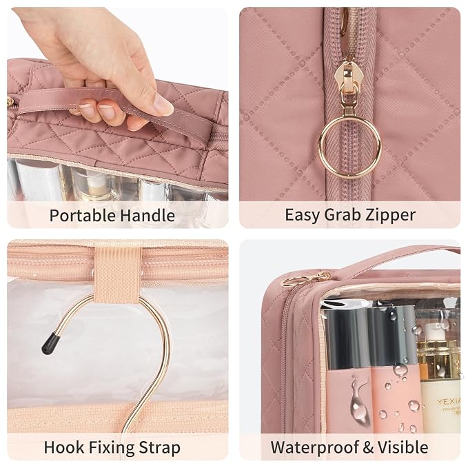 Clear Cosmetic Bags, Hanging Toiletry Bag - Image 4