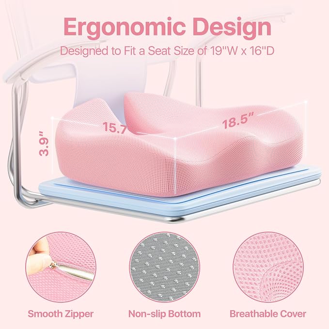 Seat Cushion, Extra Large Memory Foam Cushion - Image 3